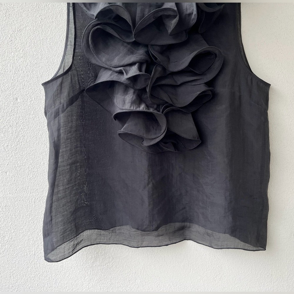 H&M | Sheer Ruffle Sleeveless Top - Picture 4 of 16
